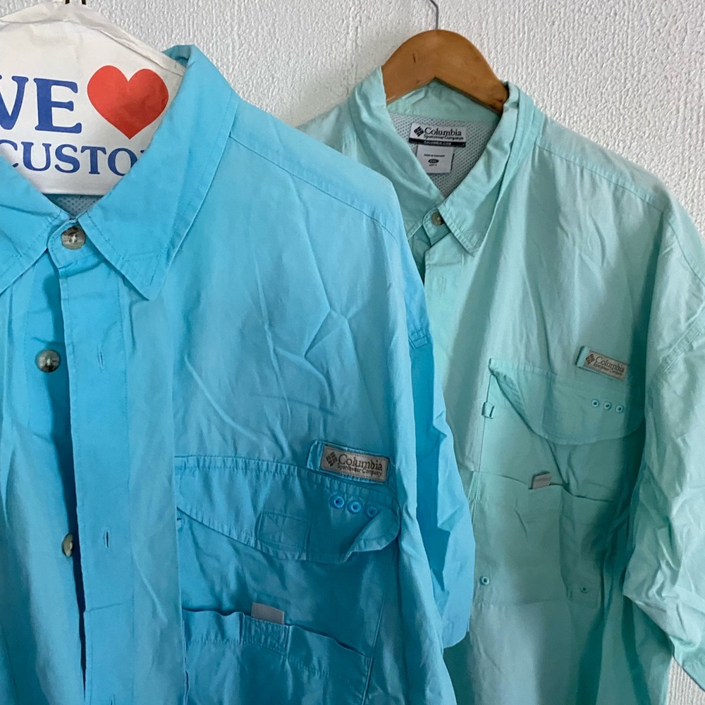 Lot of 2 / Columbia men’s work shirts , fishing and outdoor wear